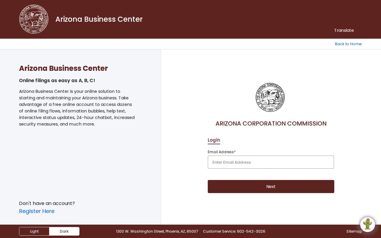 Peoria resident lookup using Arizona Corporation Commission entity records