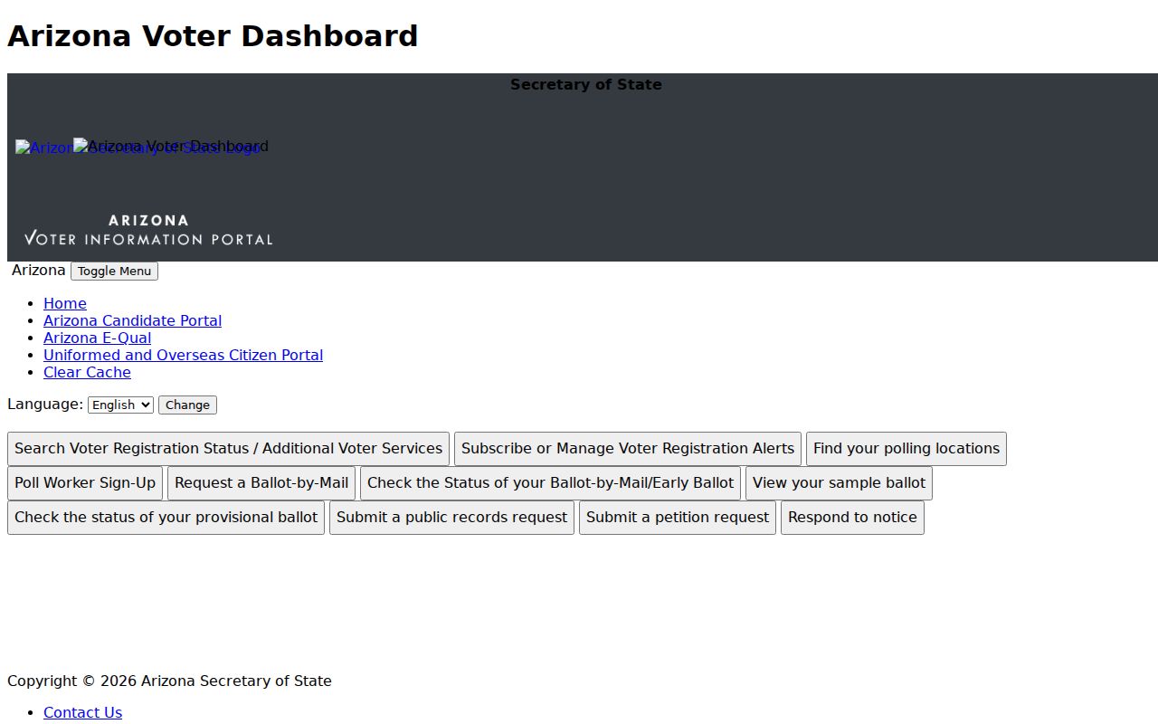 Peoria resident lookup with Arizona voter registration self-service
