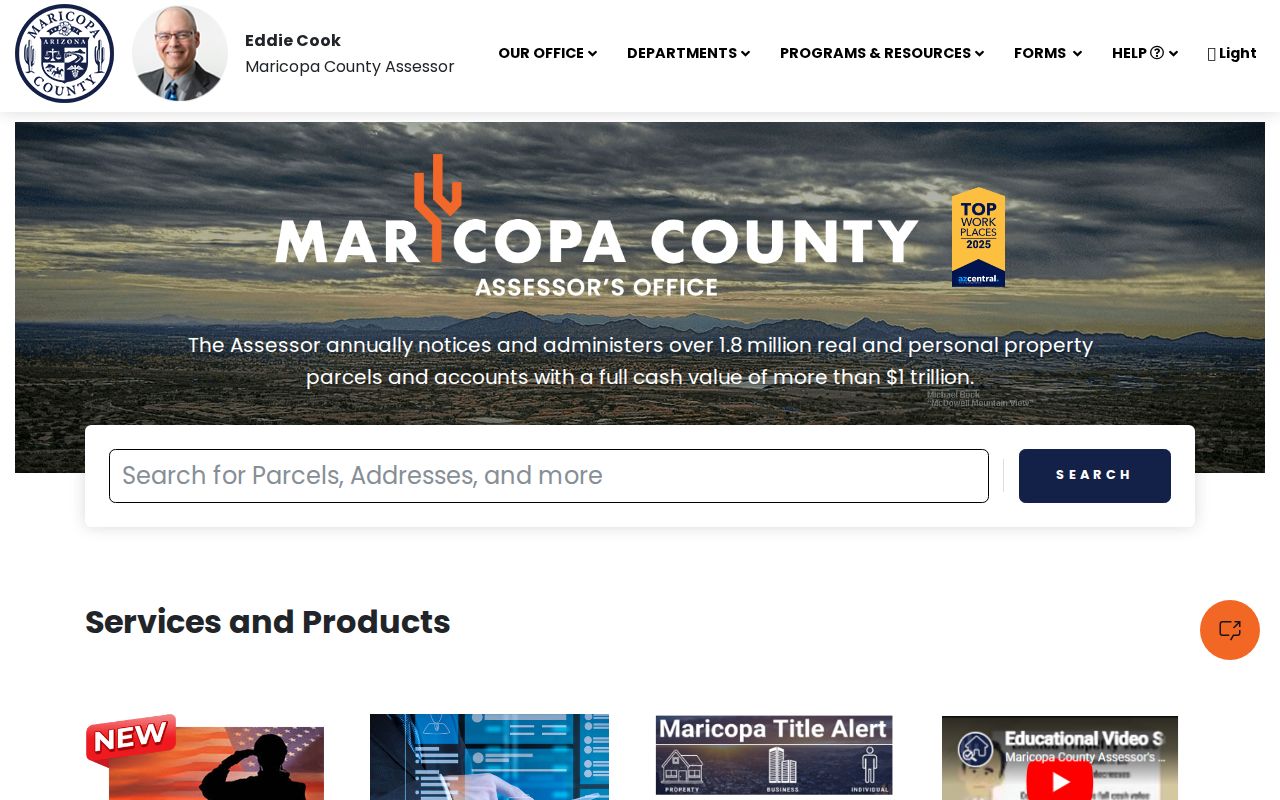 Peoria street directory Maricopa County Assessor search